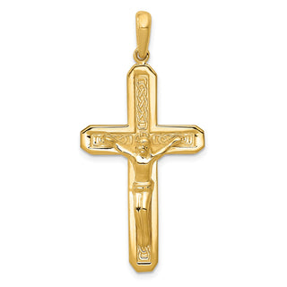 14k Yellow Gold Polished Crucifix Pendant C1984