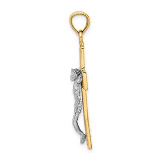 14k Yellow and White Gold Crucifix Pendant C2025