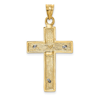 14k Yellow and White Gold Crucifix Pendant C2025