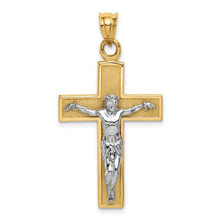 14k Yellow and White Gold Crucifix Pendant C2025