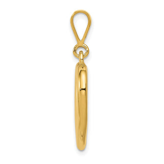 14k Yellow Gold Polished Heart Pendant C2150