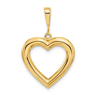 14k Yellow Gold Polished Heart Pendant C2150