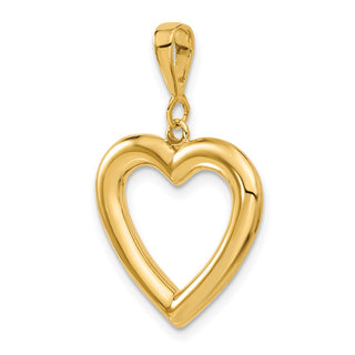 14k Yellow Gold Polished Heart Pendant C2150