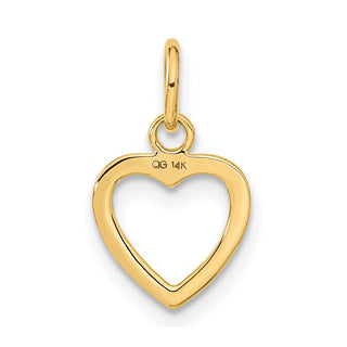 14k Yellow Gold Polished Cut-out Heart Charm C2152