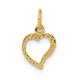 14k Yellow Gold Polished Heart Charm C2153