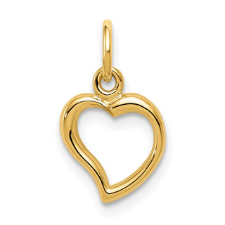14k Yellow Gold Polished Heart Charm C2153