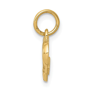 14k Yellow Gold Polished I Love You Heart Charm