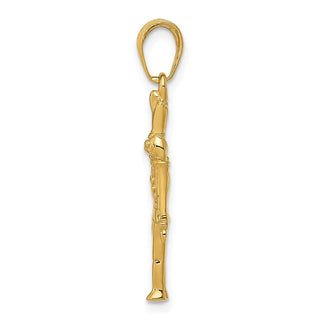 14k Yellow Gold Polished 3-D Toy Soldier Pendant