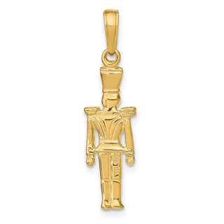 14k Yellow Gold Polished 3-D Toy Soldier Pendant