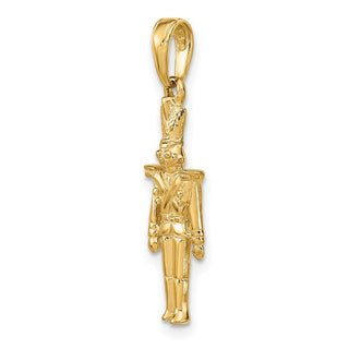 14k Yellow Gold Polished 3-D Toy Soldier Pendant