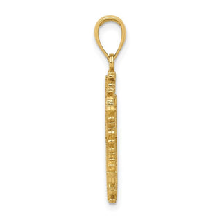 14k Yellow Gold Polished Snowflake Pendant C2215