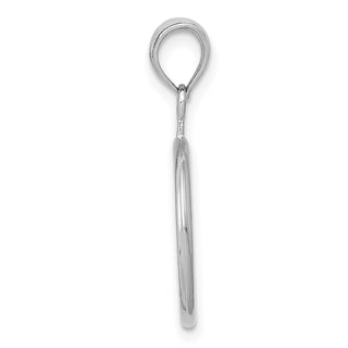 14k White Gold 3D Polished Peace Sign Pendant