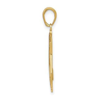 14k Yellow Gold Large Police Badge Pendant