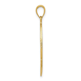 14k Yellow Gold Large Badge Pendant