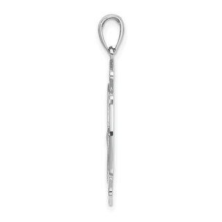 14k White Gold Large St. Florian Badge Pendant