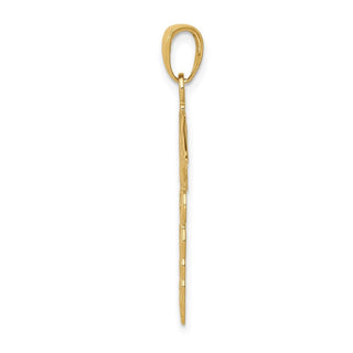 14k Yellow Gold Caduceus Pendant C2261