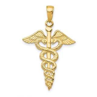 14k Yellow Gold Caduceus Pendant C2261