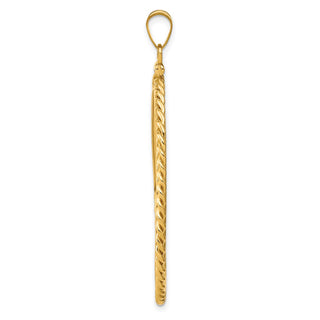 14k Yellow Gold 39.5mm Twisted Wire Screw Top Coin Bezel Pendant - Fits 4 Ducat