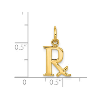 14k Yellow Gold Prescription Symbol Rx Charm