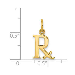 14k Yellow Gold Prescription Symbol Rx Charm