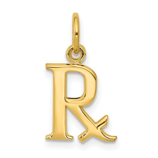 14k Yellow Gold Prescription Symbol Rx Charm