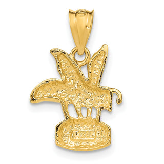 14k Yellow Gold Bee on HONEY Jar Pendant