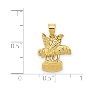 14k Yellow Gold Bee on HONEY Jar Pendant