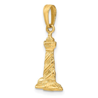 14k Yellow Gold 3-D St. Augustine Lighthouse Pendant