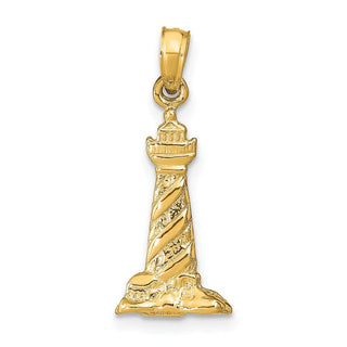 14k Yellow Gold 3-D St. Augustine Lighthouse Pendant