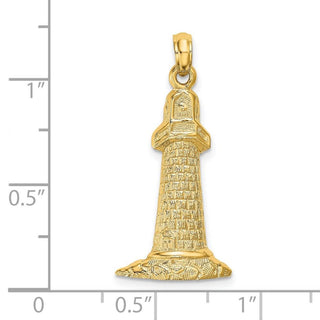 14k Yellow Gold Lighthouse Pendant C2453