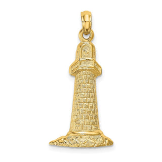 14k Yellow Gold Lighthouse Pendant C2453