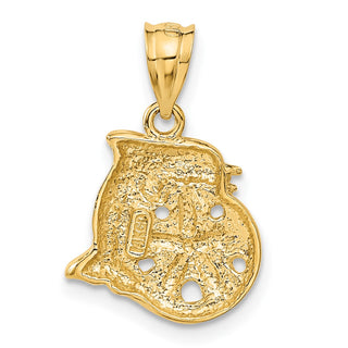 14k Yellow Gold Dolphin and Sand Dollar Pendant