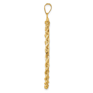 14k Yellow Gold 39.5mm Handmade 3mm Rope Screw Top Coin Bezel Pendant - Fits 4 Ducat