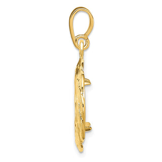 14k Yellow Gold 13mm Braided Prong Coin Bezel Pendant - Fits 2 Pesos and US $1