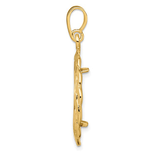 14k Yellow Gold 17.8mm Braided Prong Coin Bezel Pendant - Fits US $2.50 Liberty and Other Coins