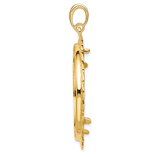 14k Yellow Gold 34.2mm Braided Prong Coin Bezel Pendant - Fits US $20 Liberty and US $20 St. Gaudens