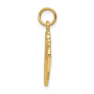 14k Yellow Gold Polished Lacrosse Sticks Charm