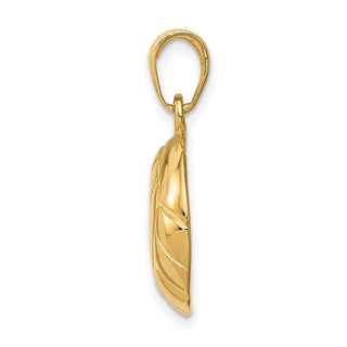 14k Yellow Gold Polished Open-Backed Volleyball Pendant