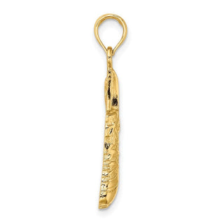 14k Yellow Gold Polished Open-Backed Jogging Shoe Pendant