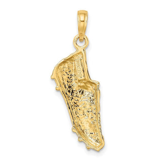 14k Yellow Gold Polished Open-Backed Jogging Shoe Pendant