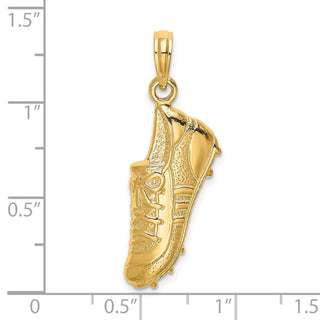 14k Yellow Gold Polished Open-Backed Jogging Shoe Pendant