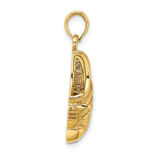 14k Yellow Gold Polished Track Shoe Pendant