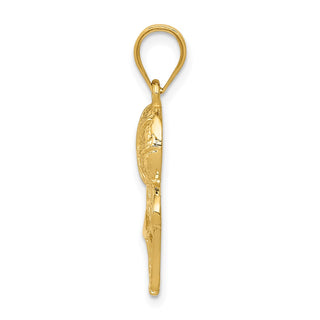 14k Yellow Gold Basketball and Net Pendant