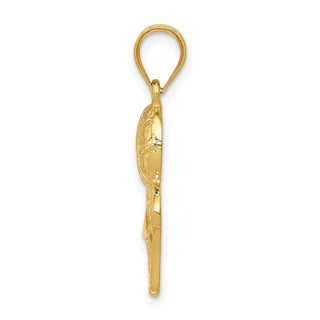 14k Yellow Gold Basketball and Net Pendant
