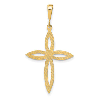 14k Yellow Gold Passion Cross Pendant C2713
