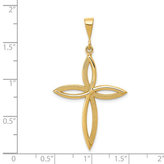 14k Yellow Gold Passion Cross Pendant C2713