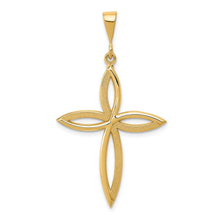 14k Yellow Gold Passion Cross Pendant C2713