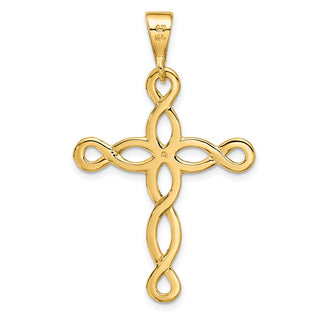 14k Yellow Gold Polished Cross Pendant C2739