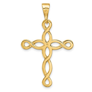 14k Yellow Gold Polished Cross Pendant C2739