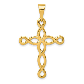 14k Yellow Gold Polished Cross Pendant C2739